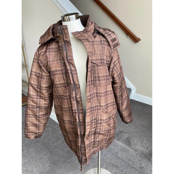 Vintage Arizona Jeans brown plaid puffer jacket - Picture 14 of 14